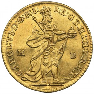 Węgry, Karol VI, Dukat Kremnica 1738 KB