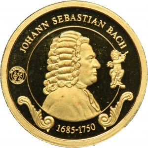 Austria, Medal from the Most Famous Composers series 2010 - Johann Sebastian Bach