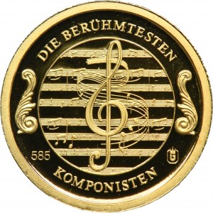 Austria, Medal from the Most Famous Composers series 2010 - Johann Sebastian Bach