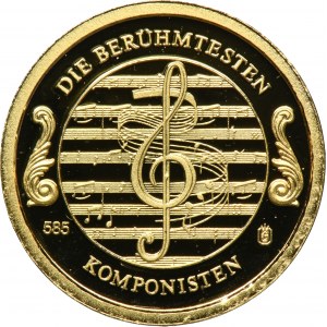Austria, Medal from the Most Famous Composers series 2010 - Wolfgang Amadeus Mozart