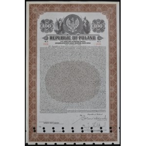 Emprunt de 3 % en dollars, stabilisation série 1937, obligation de 100 dollars
