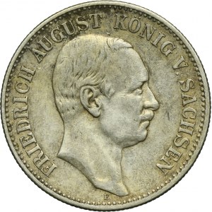 Germany, Kingdom of Saxony, Friedrich August III, 2 Mark Muldenhütten 1907 E