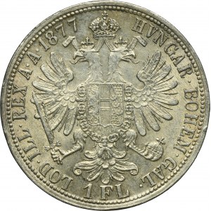 Austria, Franz Joseph I, 1 Florin Wien 1877