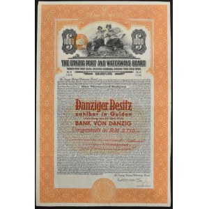 Gdańsk, The Danzig Port and Waterways Board, $ 1.000 1927, Danziger Besitz - RZADKA