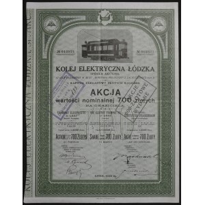 Kolej Elektryczna Łódzka S.A., 700 zł 1926