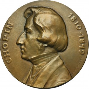 Medal to commemorate the 100th anniversary of Fryderyk Chopin's birth 1909 - VERY RARE