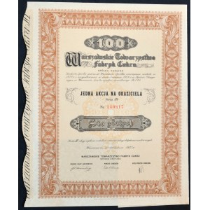 Warszawskie Towarzystwo Fabryk Cukru S.A., 100 zloty 1937