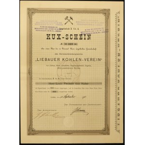 KUX-SCHEIN Liebauer Kohlen Verein, Kopalnia Lubawka, 1 kuks 1875