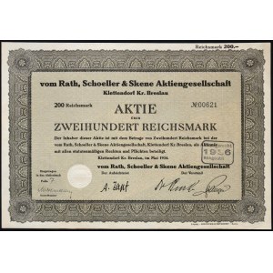 vom Rath, Schoeller & Skene AG, 200 marek 1934