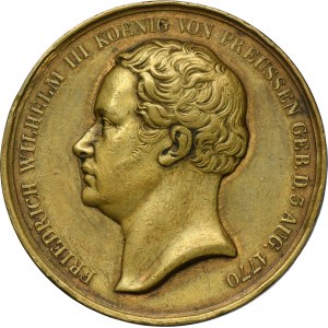 Nemecko, Pruské kráľovstvo, medaila pri príležitosti úmrtia kráľa Friedricha Wilhelma III. 1840