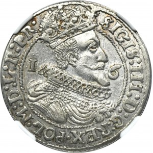 Sigismund III Vasa, 1/4 Thaler Danzig 1625 - PR• - NGC AU58