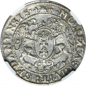 Sigismund III Vasa, 1/4 Thaler Danzig 1625 - PR• - NGC AU58