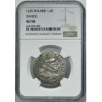 Zygmunt III Waza, Ort Gdańsk 1625 - PR• - NGC AU58