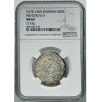 Bohemia, Wenceslaus II, Groschen Kuttenberg - NGC MS62