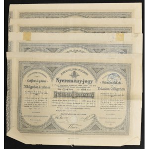 Hungary, Ungarische Hypotheken Bank, bond premium certificate - set of 4.