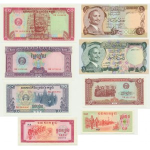 Group of Asian banknotes (8 pcs.)