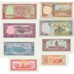 Group of Asian banknotes (8 pcs.)