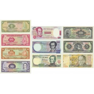 Ameryka Południowa, zestaw banknotów (10 szt.)