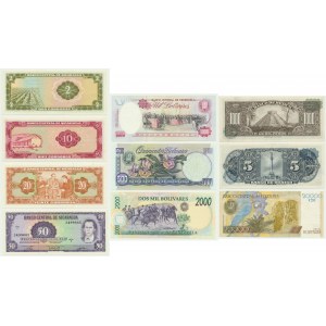 Ameryka Południowa, zestaw banknotów (10 szt.)