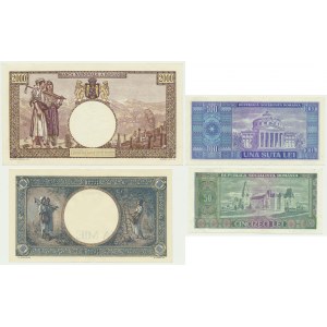 Rumunia, zestaw 50-2.000 lei 1944-66 (4 szt.)