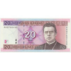 Lithuania, 20 Litu 2001 - AA -