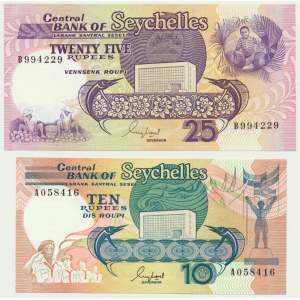 Seychelles, set 10-25 Rupees (1989-1997)(2 pcs.)