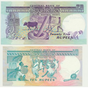 Seychelles, set 10-25 Rupees (1989-1997)(2 pcs.)