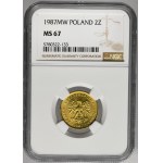 2 gold 1987 - NGC MS67