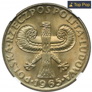 10 zlatých 1965 Veľký stĺpec - NGC MS67