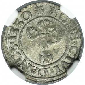 Sigismund I the Old, Schilling Danzig 1530 - RARE - NGC MS61