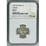 Žigmund I. Starý, Szeląg Danzig 1530 - RAUGH - NGC MS61