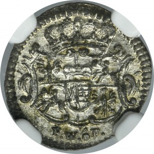 Augustus III of Poland, 1 Pfennig Dresden 1740 FWôF - NGC MS64 - RARE