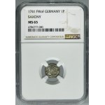 August III Sas, Halerz Dresden 1741 FWôF - NGC MS65
