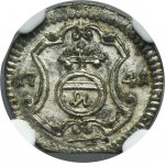 Augustus III of Poland, 1 Pfennig Dresden 1741 FWôF - NGC MS65
