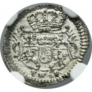 Augustus III of Poland, 1 Pfennig Dresden 1743 FWôF - NGC MS66 - RARE