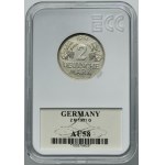 Germany, FRG, 2 Mark Karlsruhe 1951 G - GCN AU58