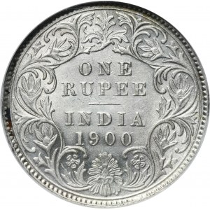 India, British India, Victoria, 1 Calcutta Rupee 1900 C - GCN AU58