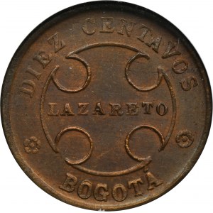 Kolumbia, 10 Centavo Bogota 1901 - GCN AU55