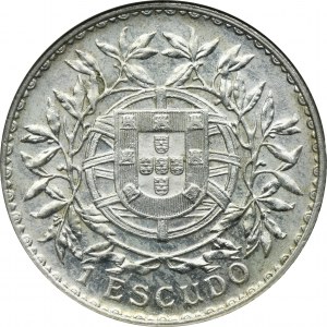 Portugal, First Republic, 1 Escudo Lisbon 1915 - GCN AU55