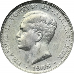 Portugal, Manuel II, 500 Reis Lisbon 1908 - GCN XF40