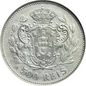 Portugal, Manuel II, 500 Reis Lisbon 1908 - GCN XF40