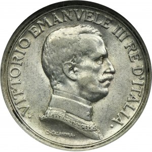 Taliansko, Viktor Emanuel III, 2 líry Rím 1914 - GCN AU53