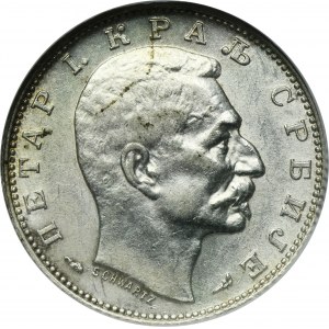 Serbia, Peter, 1 Dinar 1915 - GCN AU55