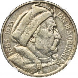 Sobieski, 10 złotych 1933 - NGC AU50