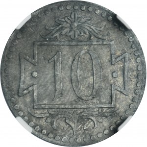Wolne Miasto Gdańsk, 10 fenigów 1920 - 56 perełek - NGC MS61