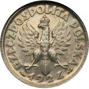 Kobieta i kłosy, 1 złoty Paryż 1924 - GCN MS62