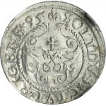 Sigismund III Vasa, Schilling Riga 1595 - NGC MS66