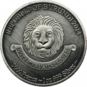 Burundi, 5 000 frankov 2014 - Leopard