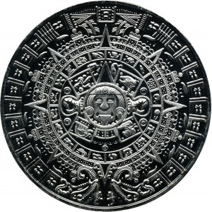 Mexico, Token, Aztec Calendar and Aztec Sun Stone