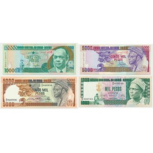 Guinea Bissau, set 1.000-5.000 Pesos 1978-90 (4 pcs.)